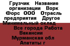 Грузчик › Название организации ­ Ворк Форс, ООО › Отрасль предприятия ­ Другое › Минимальный оклад ­ 24 000 - Все города Работа » Вакансии   . Мурманская обл.,Апатиты г.